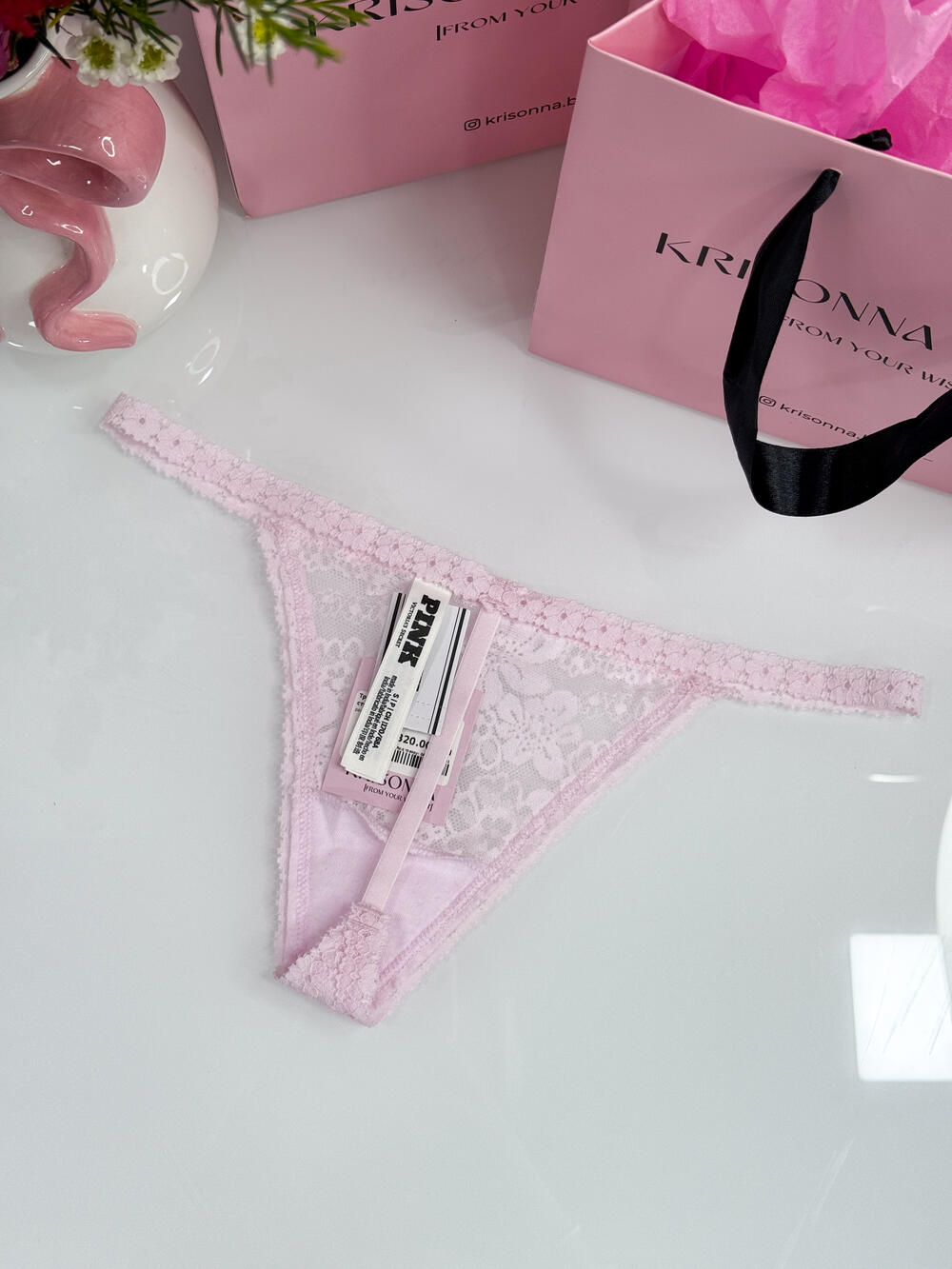 Трусики Wink V-string розмір S Pink Tulip 