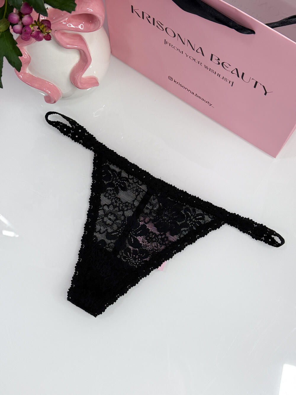 Трусики Wink V-string розмір S Black 