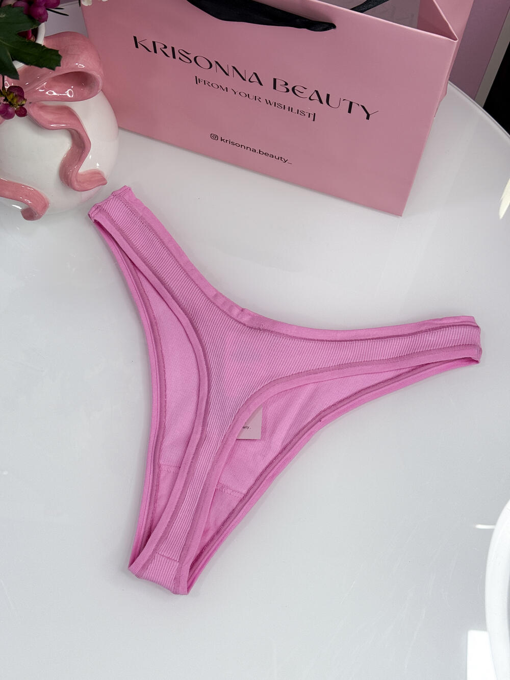 Трусики Cotton High-Leg Thong Panty розмір S (75LA) 