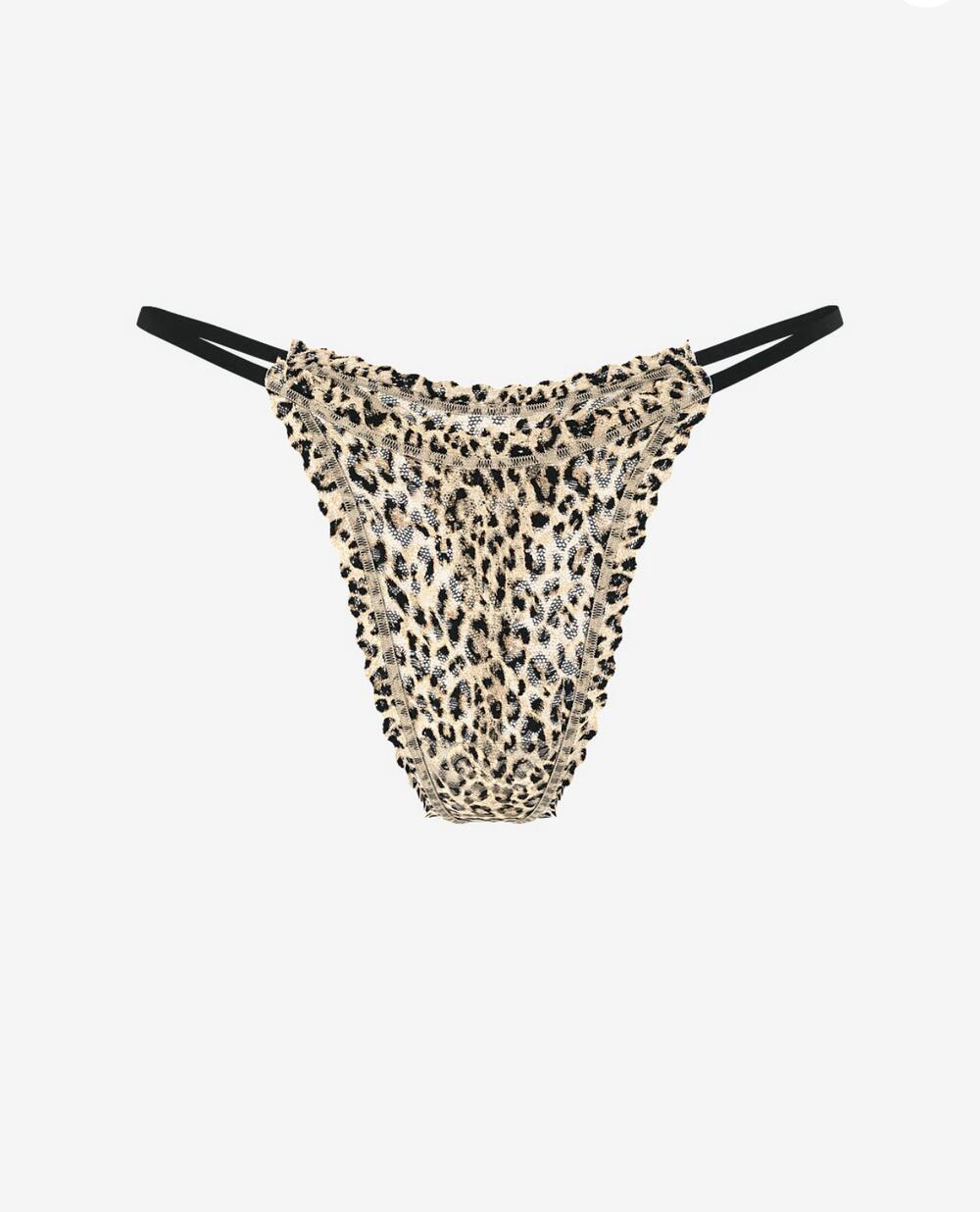Lace String Thong Panty розмір S Natural Leopard (7BHK)