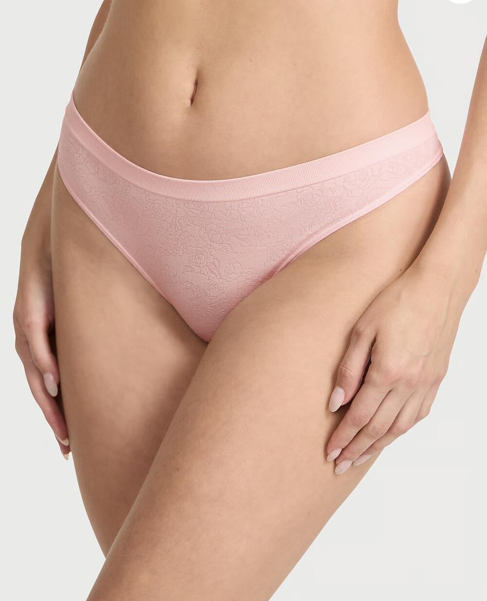 Seamless Thong Panty розмір S Angel Pink Sketch Floral (7BD5) 