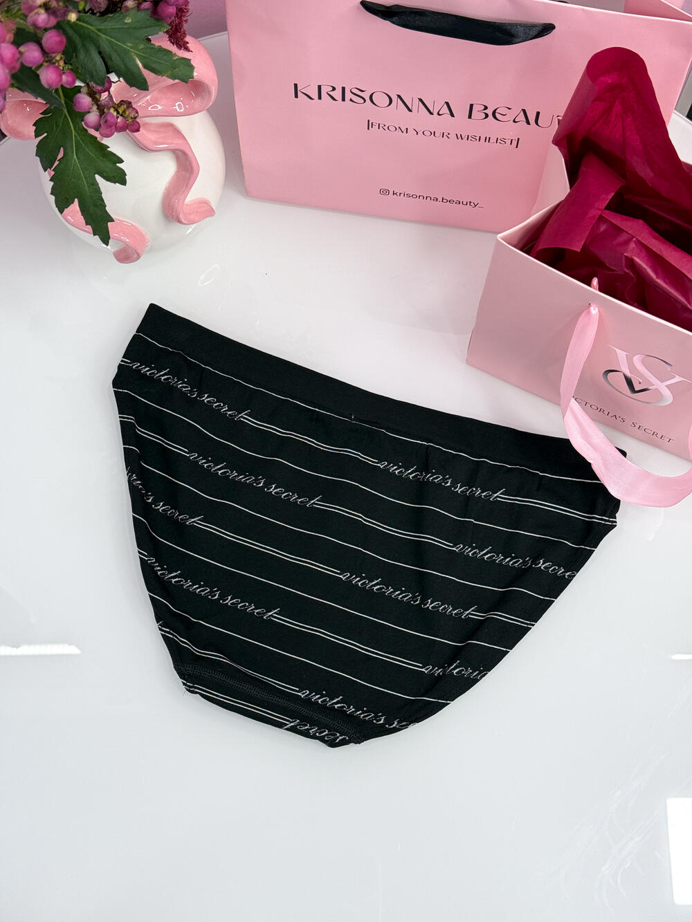 Seamless Bikini Panty розмір S black logo 