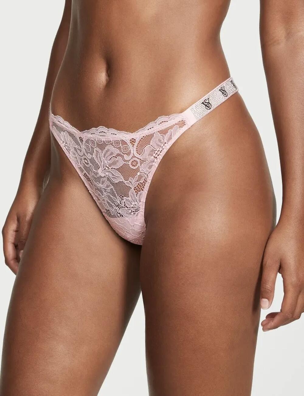 Shine Strap Lace Thong Panty розмір М  (3MQ4) 