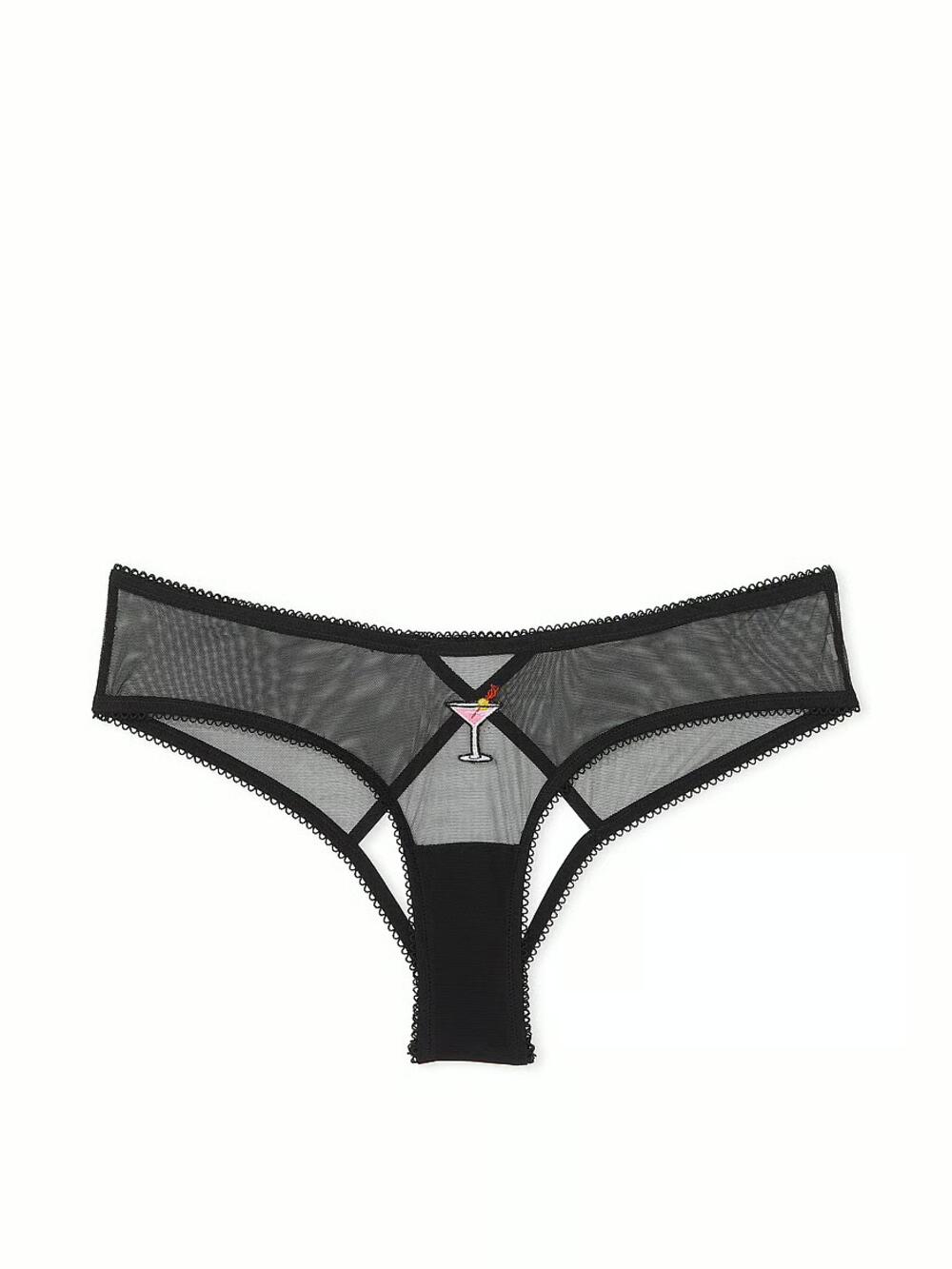 Flirty Mesh High-Leg Open Cheeky Panty розмір М Black (6AZM)