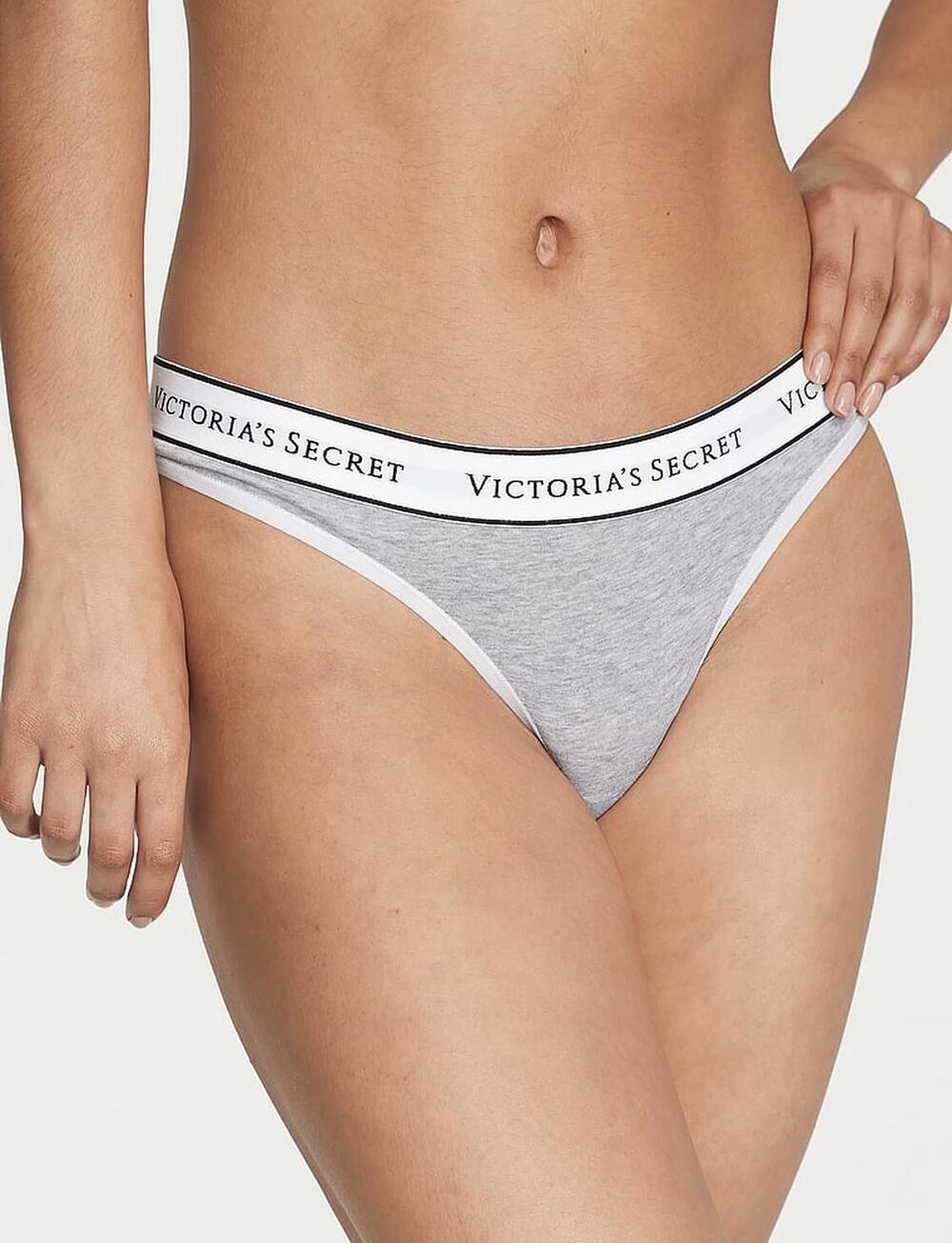 Logo Cotton Thong Panty розмір М Heather Grey (1NG0) 