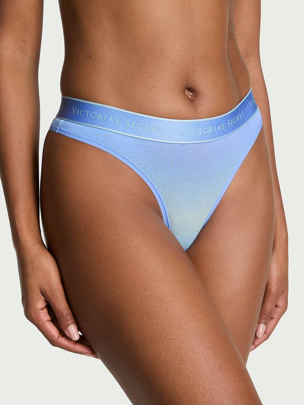 Logo Cotton Thong Panty розмір М Blue Ombre (7B7D) 