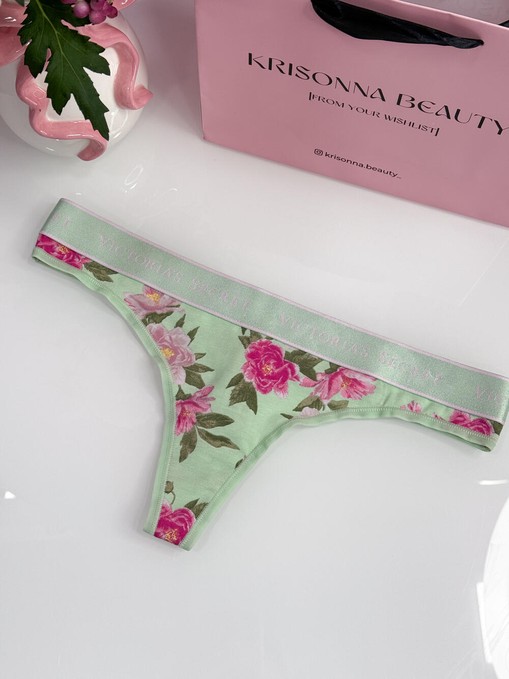 Logo Cotton Thong Panty розмір М mint green 