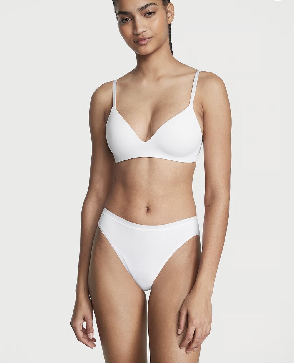 Stretch Cotton Bikini Panty розмір М VS White (95D1)