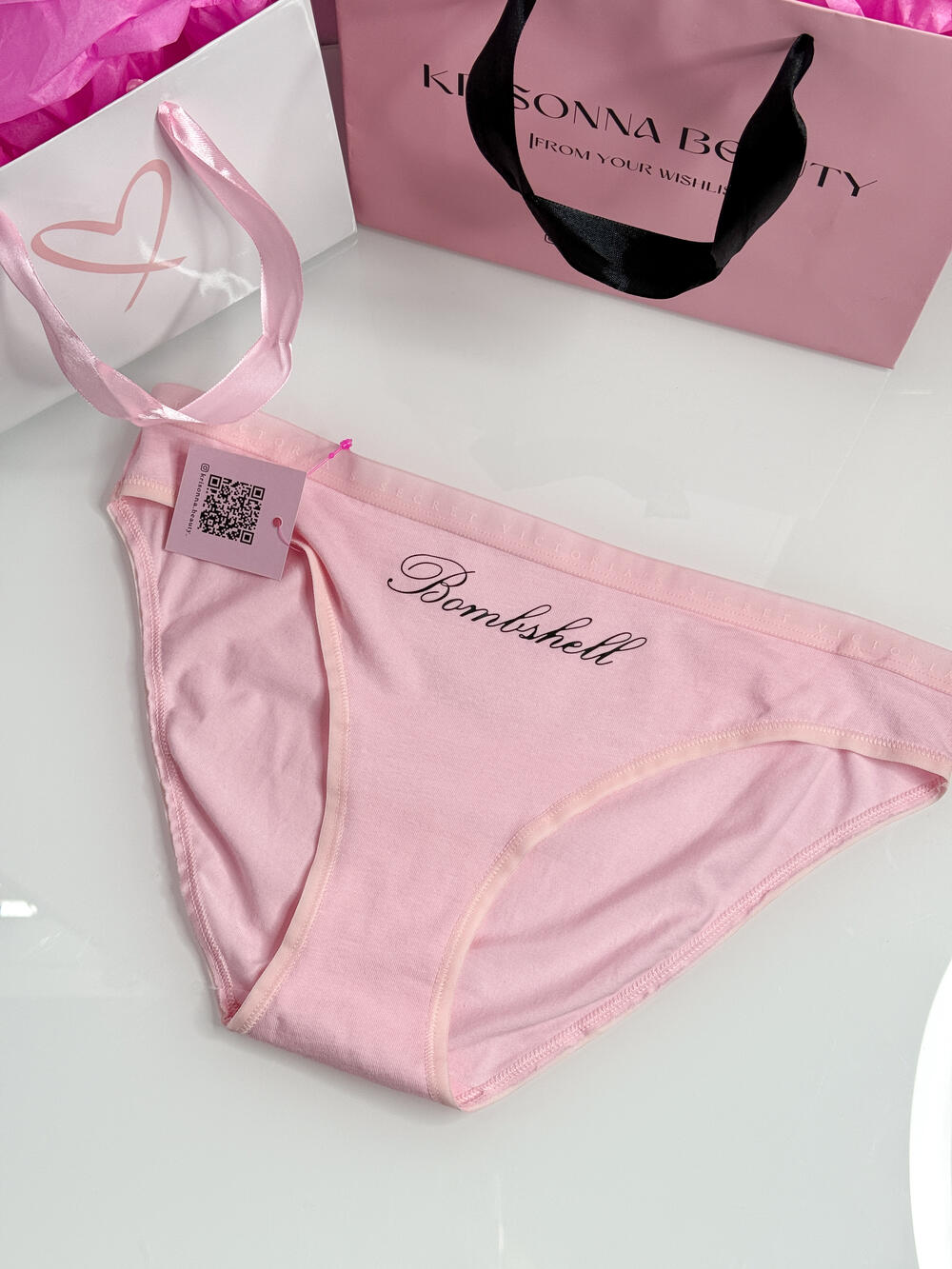 Stretch Cotton Bikini Panty розмір М ніжно-рожеві Bombshell 