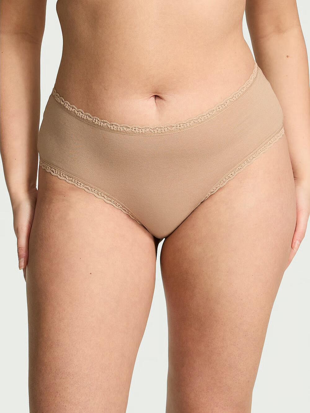 Cotton Lace-Waist Cheeky Panty розмір М Praline (65H8) 