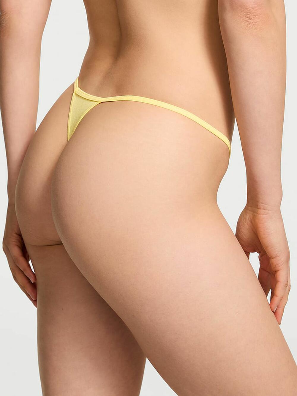 Трусики Stretch Cotton V-string розмір L Yellow Tulip