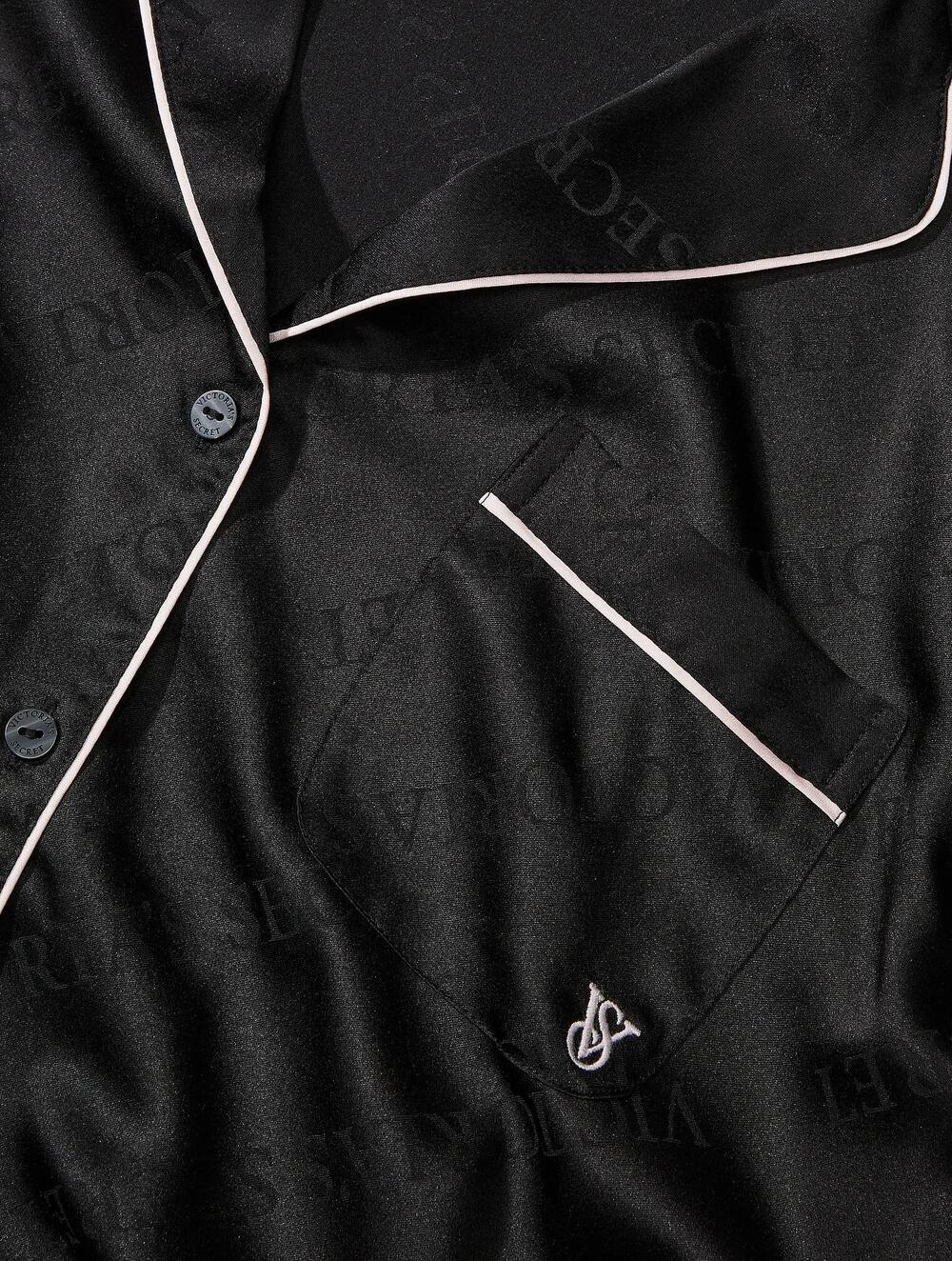 Розмір M Satin Short Pajama Set Black 