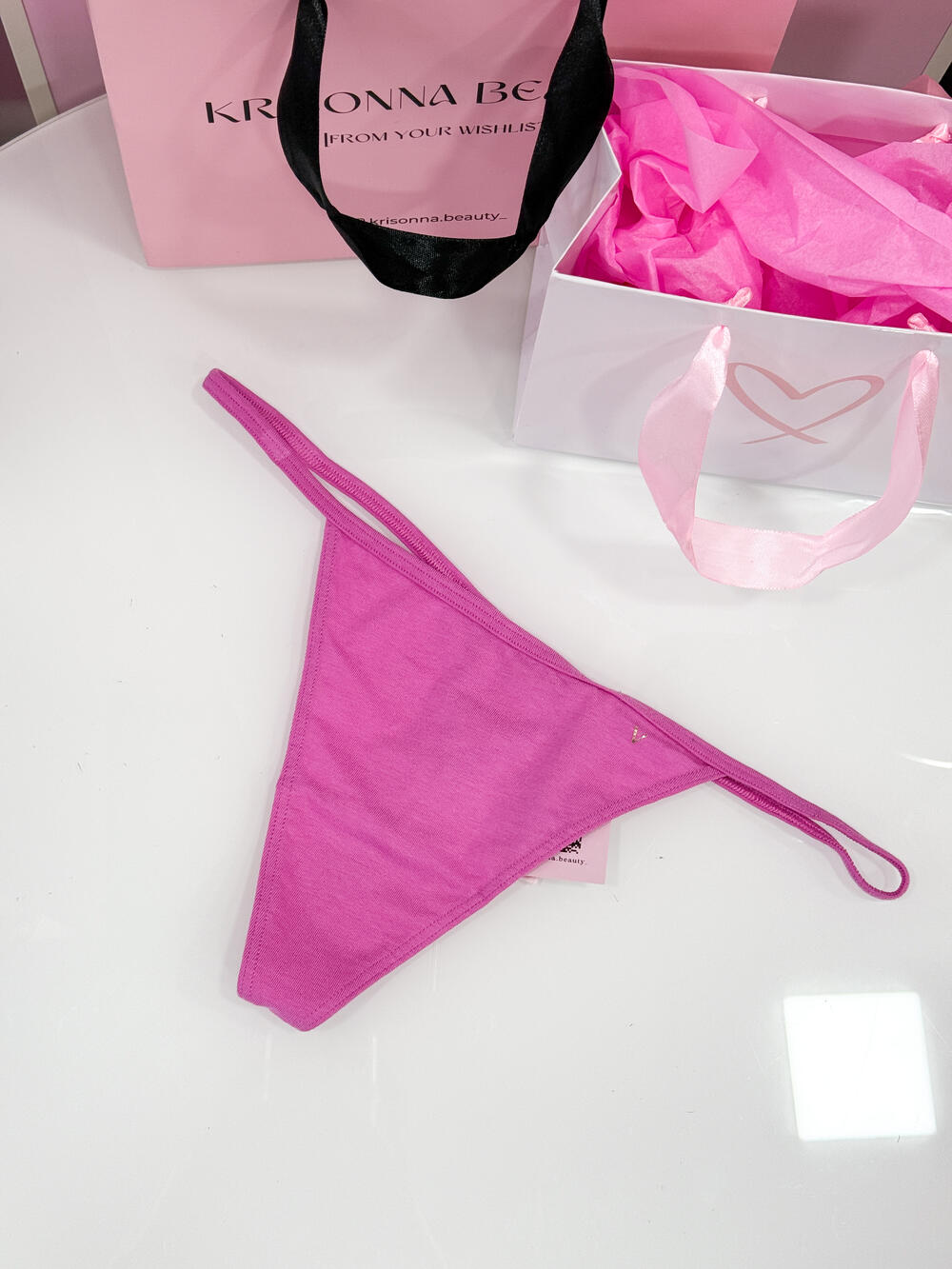 Трусики Stretch Cotton V-string розмір L pink 