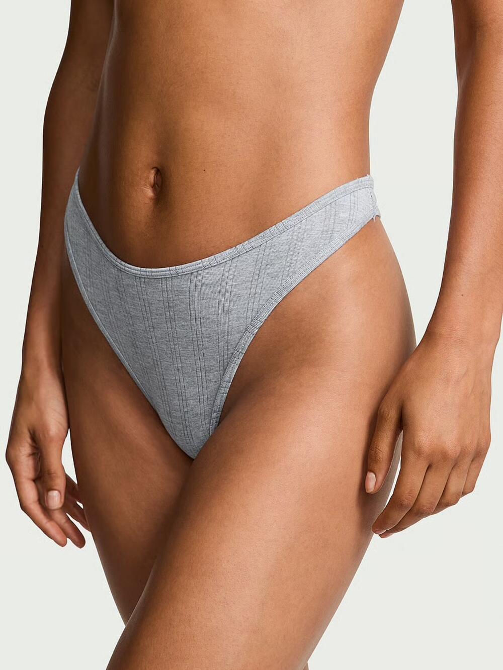 Трусики Ultra-Fine Modal High-Leg Scoop Thong розмір L medium heather grey 
