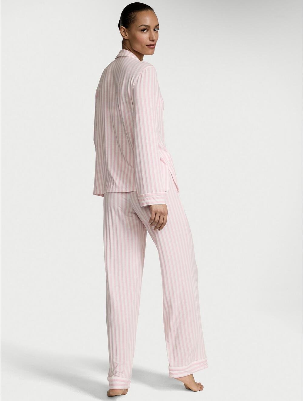 Розмір S Модалова піжамка зі штанами Modal Long PJ Set фірмова смужка 