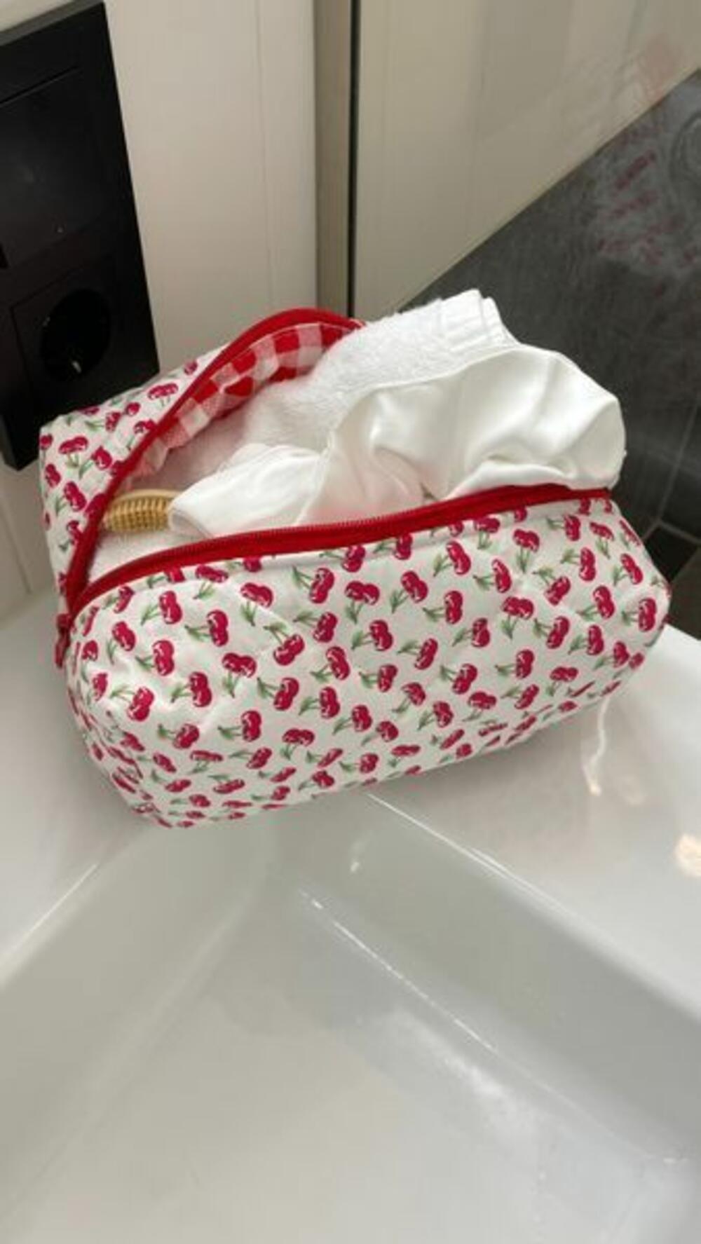 Косметичка з принтом вишні, mini