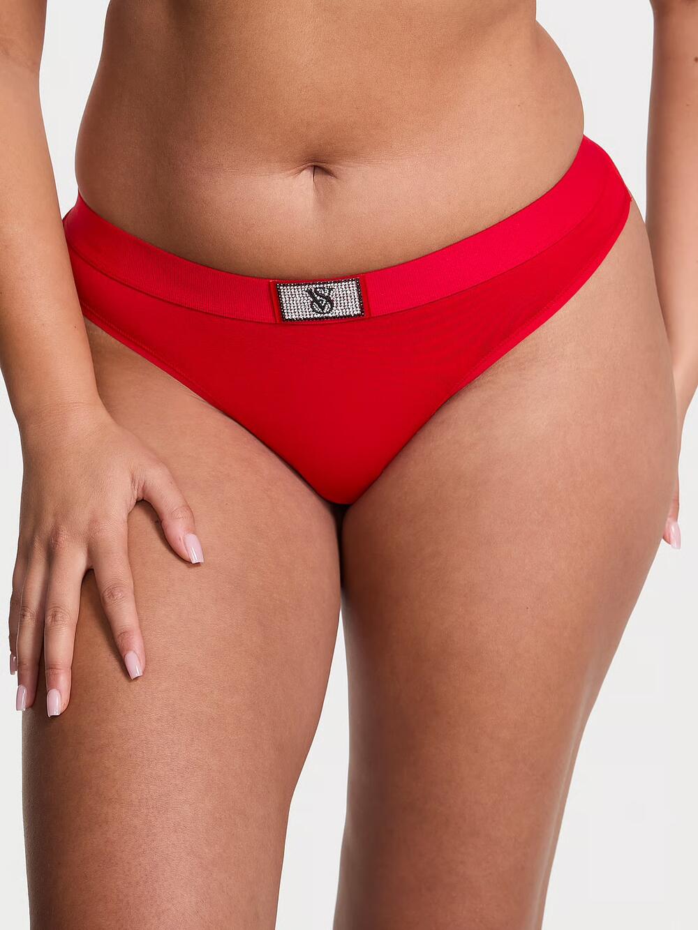 Logo Cotton Shine Patch Thong Panty розмір М Lipstick (86Q4) 
