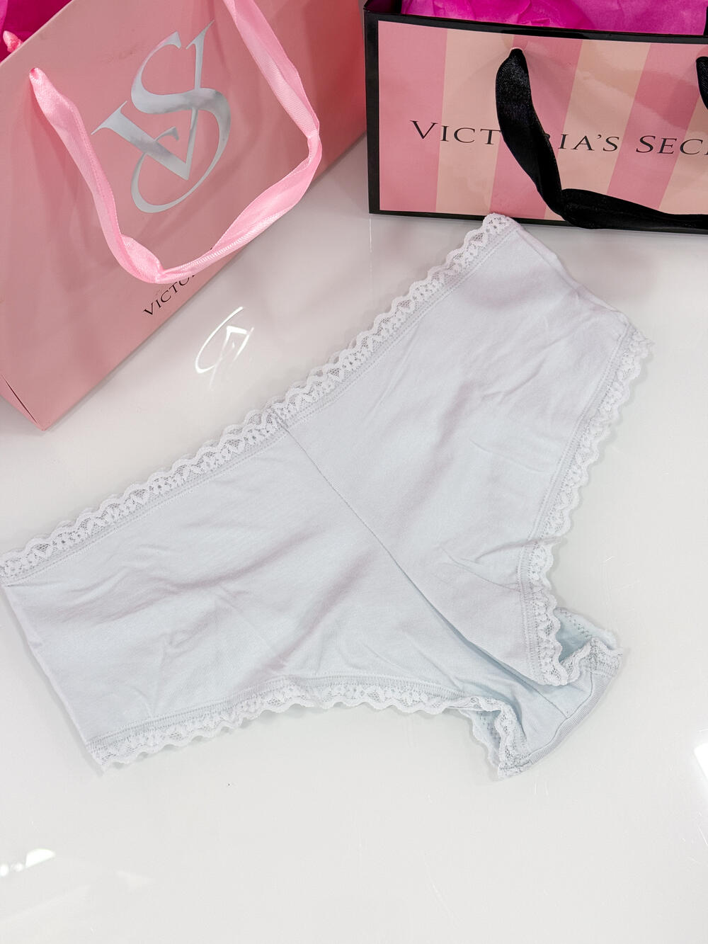 Cotton Lace-Waist Cheeky Panty розмір S м'ятні 