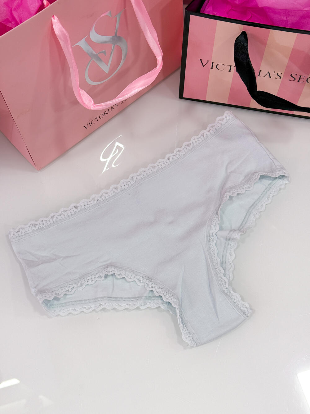 Cotton Lace-Waist Cheeky Panty розмір S м'ятні 