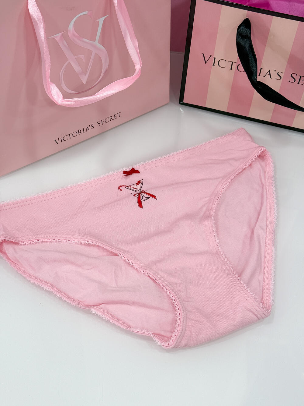 Stretch Cotton Bikini Panty розмір S рожеві з келихом 