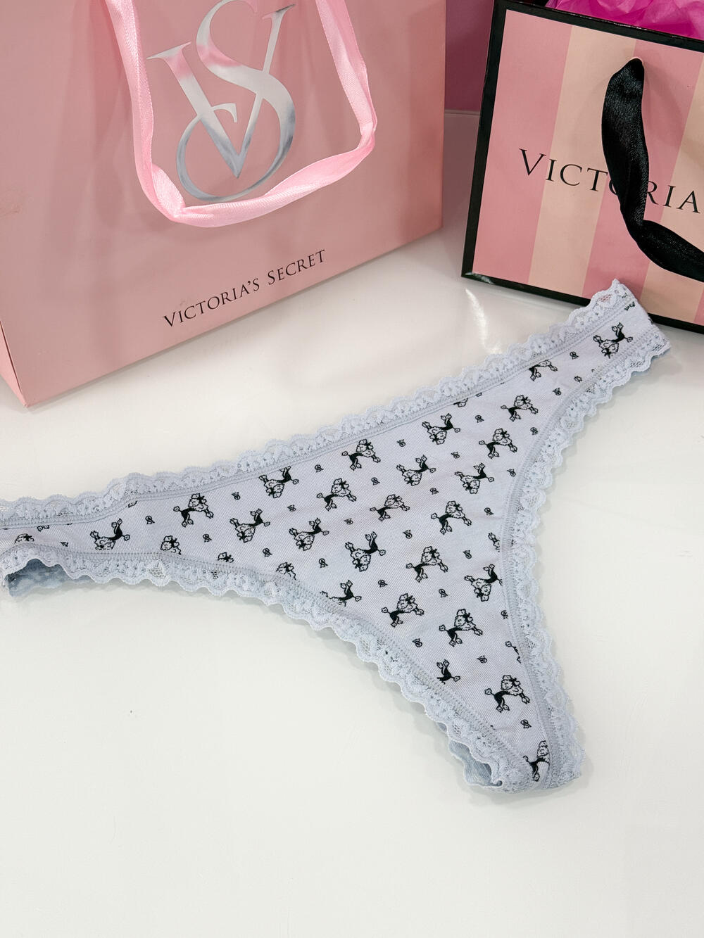 Cotton Lace-Waist Thong розмір S блакитні 